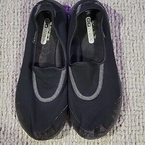 Women's Black Go Walk Skechers Slip On Shoes Size 11